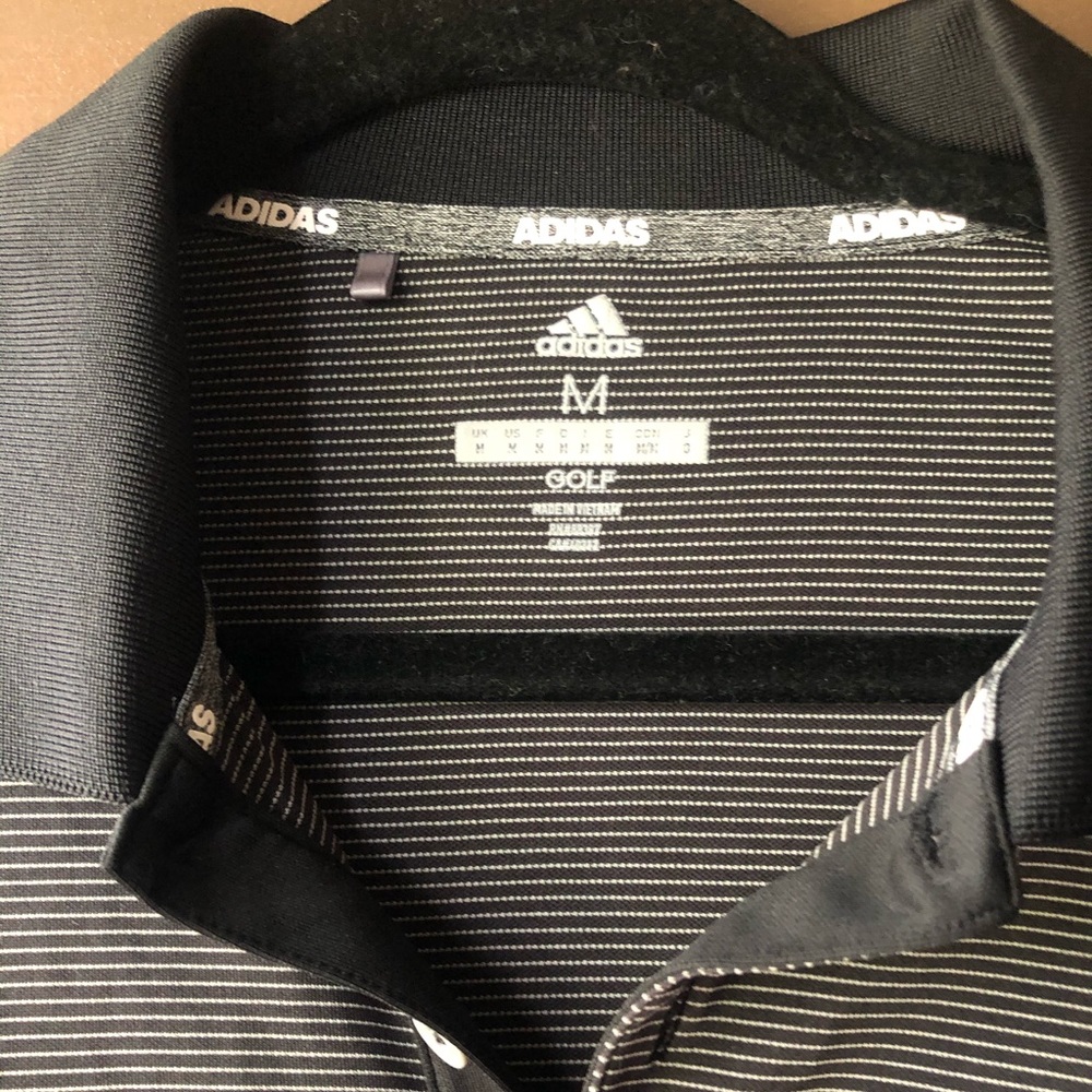 Adidas Striped Golf Polo